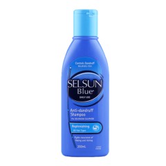 Selsun控油无硅补水洗发水200ml蓝盖 日常修复去屑 干中性发质