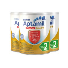 （包邮）Aptamil Gold+ AllerPro爱他美深度水解婴幼儿配方奶粉2段 900g  3罐 不再受过敏困扰 适合6-12月婴儿
