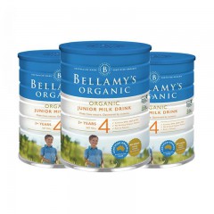 （包邮）bellamys贝拉米婴儿配方有机奶粉四段4段900g 3罐装  3岁以上宝宝适用