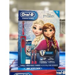 Oral B 2D儿童电动牙刷 冰雪奇缘 充电式 牙刷柄*1、牙刷头*3、充电器*1、牙膏119g*1  适合3岁以上宝宝使用