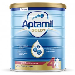 K4（包邮）Aptamil 爱他美金装婴幼儿配方奶粉4段 900g 3罐（2岁以上）